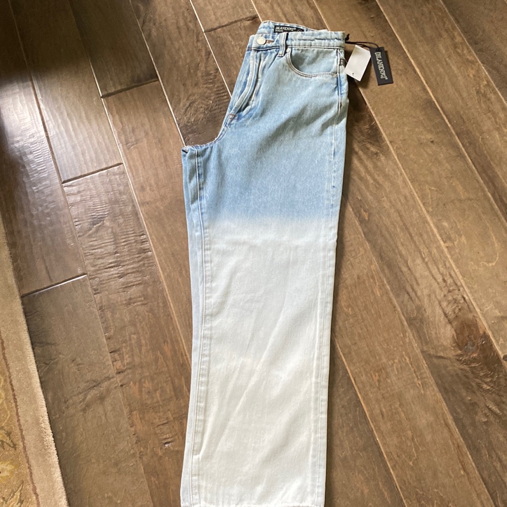 Ladies button fly jeans
